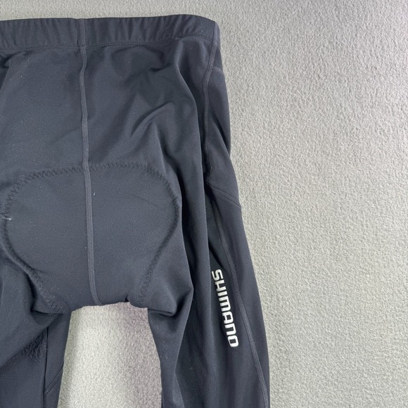 Shimano Cycling Windbreak Leggings Large Black Padded Zip Ankle *minor pilling - Picture 10 of 10
